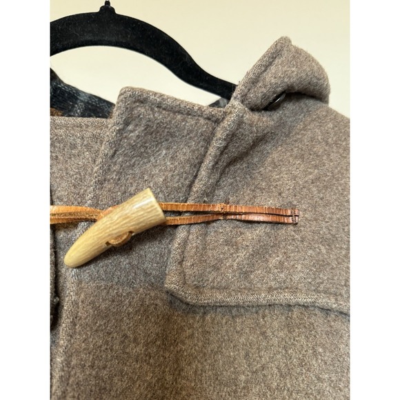 VTG Gloverall Original England Duffle Coat Brown Wool Hooded Toggle 36 academia - Picture 4 of 9